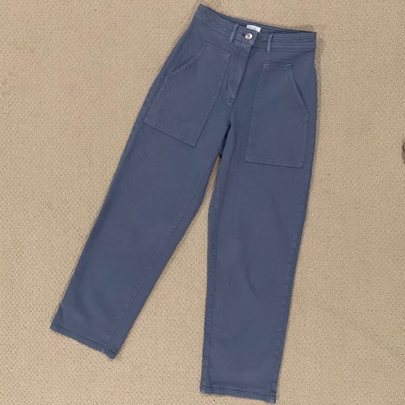 Aritzia Wilfred Free Modern Utility Pant Granite Blue Size 0 - Picture 3 of 5